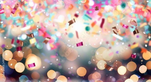 Colorful Confetti Falling