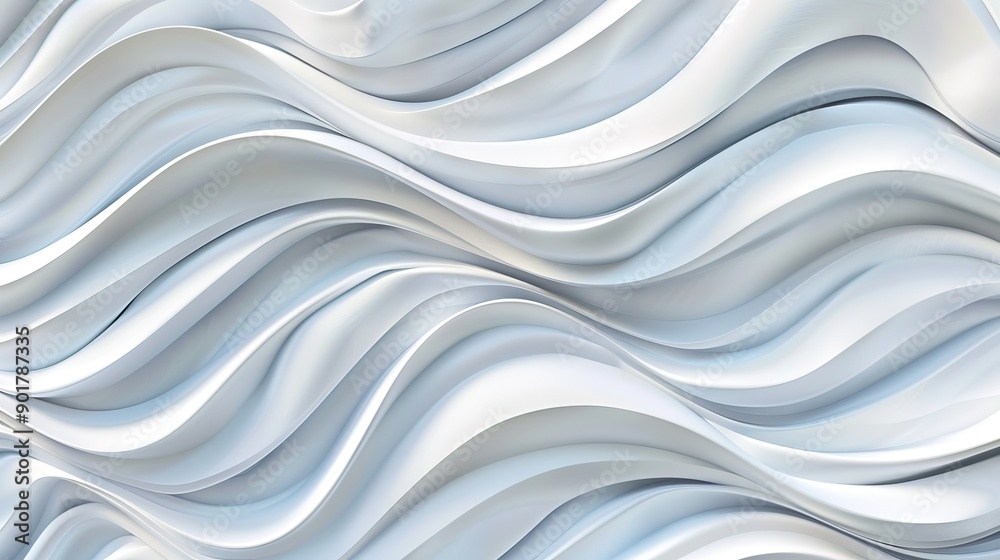 Fototapeta premium Abstract White Wavy Textures. Marble mural background and wallpaper. AI generated image