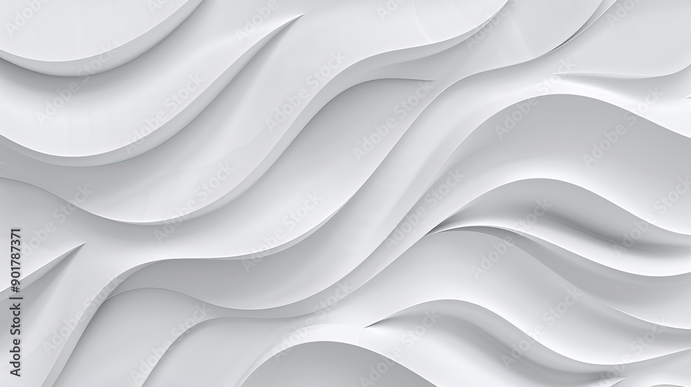 Obraz premium Abstract White Wavy Textures. Marble mural background and wallpaper. AI generated image