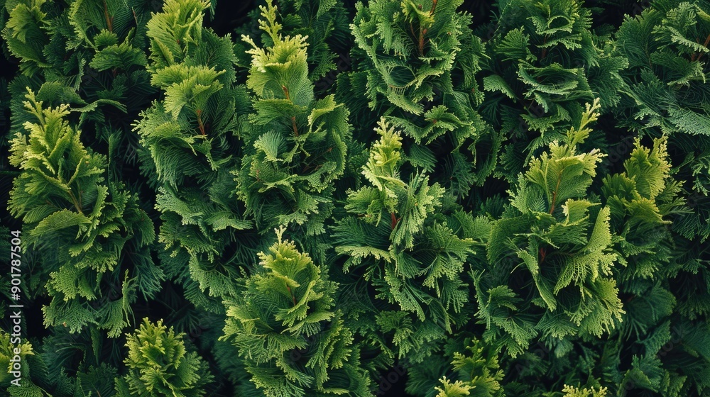 Evergreen arborvitae as a natural abstract background Evergreen arborvitae as a natural abstract background