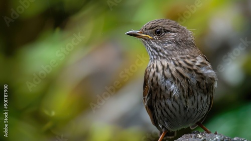 Extreme close up of a songbird photo