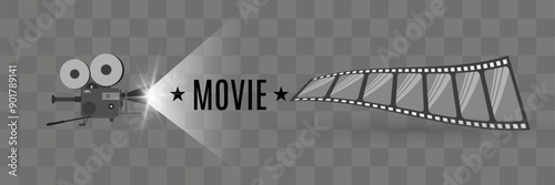 Video camera illustration.Video filming icon.Vector illustration.