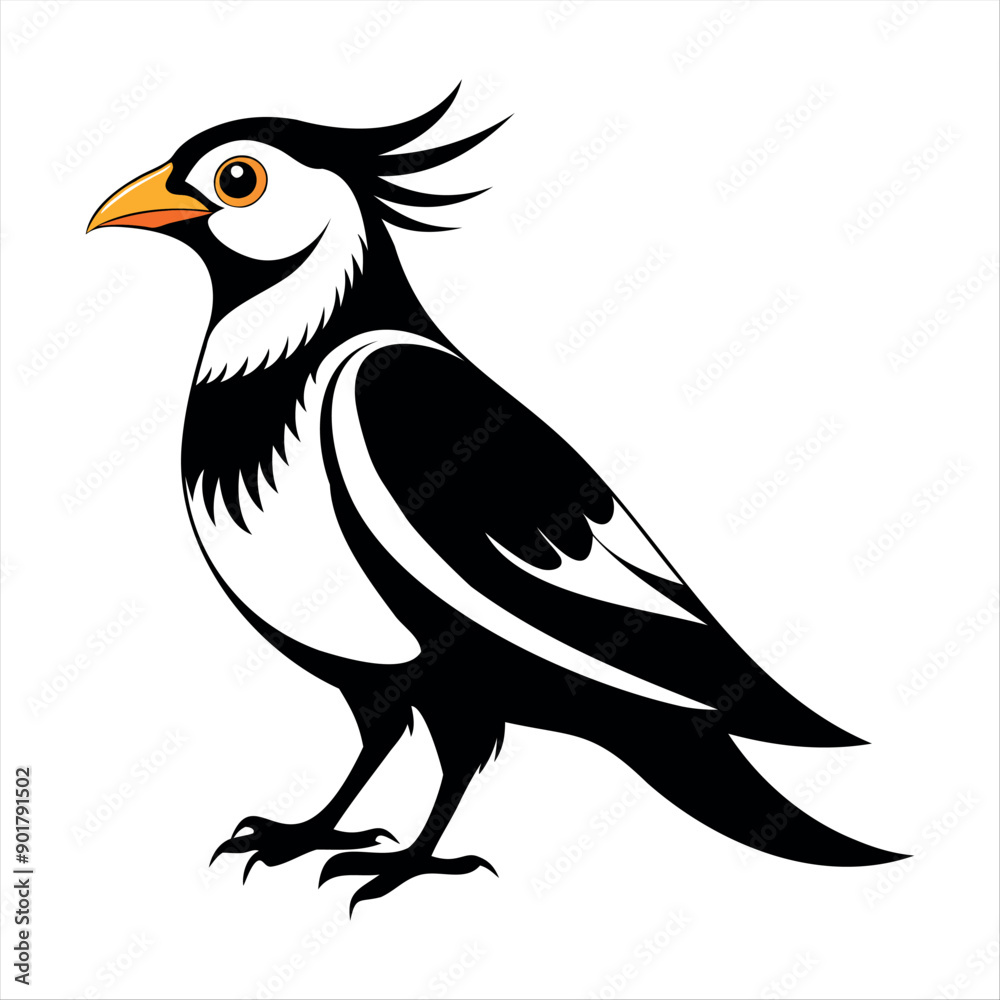Obraz premium Vector Illustration Silhouette Beautiful Birds collection isolated on a white background