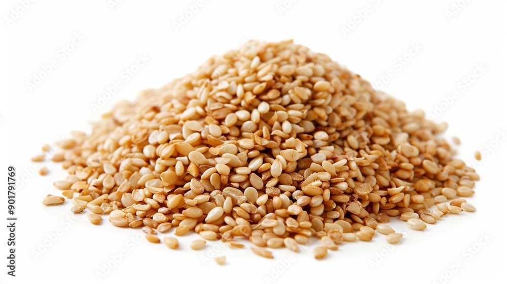 Front view of a wooden scoop filled with Organic White Sesame seeds (Sesamum indicum) or Til. Isolated on a white background.
Front view of a wooden scoop filled with Organic White Sesame seeds (Sesamum indicum) or Til. Isolated on a white background.
