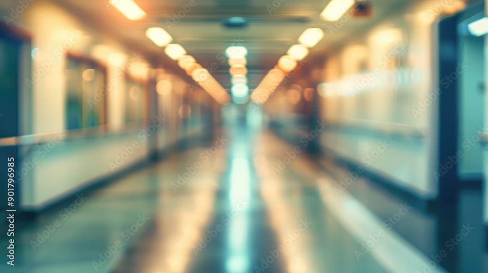 Blurry abstract background of a public building hallway Blurry abstract background of a public building hallway