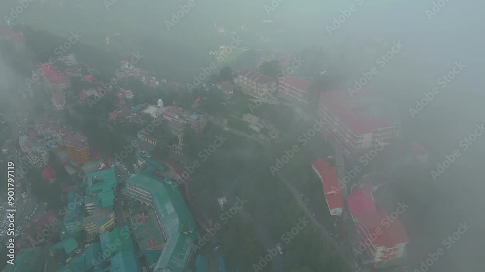 Shimla Hill Station Aerial View Mall Road Shimla Hill Station Aerial View Mall Road