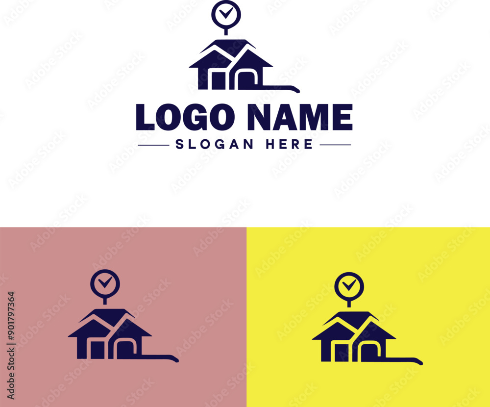 Real estate development icon Property development Real estate project Housing development flat logo sign symbol editable vector Real estate development icon Property development Real estate project Housing development flat logo sign symbol editable vector