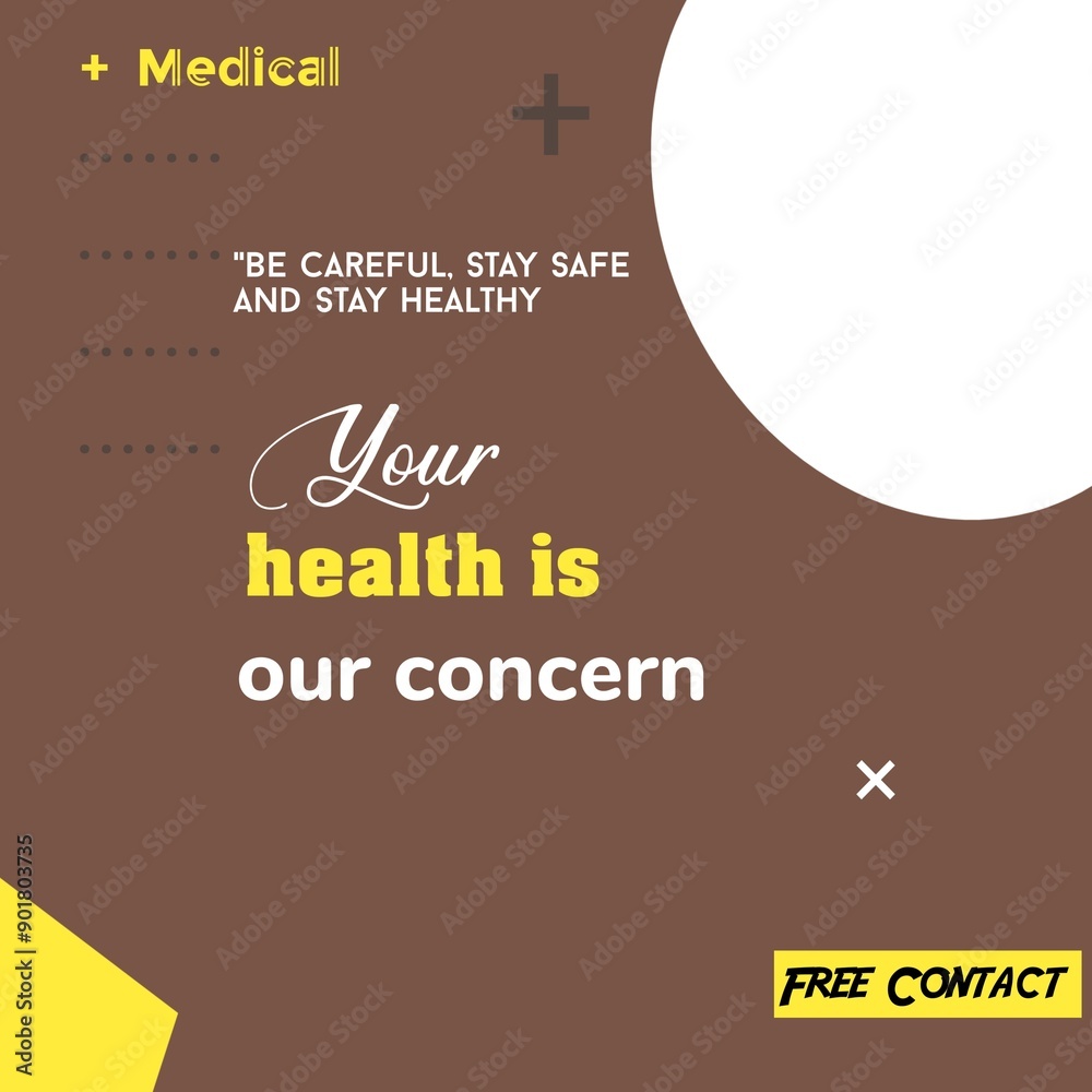 Fototapeta premium Medical healthcare square flyer design or social media post design