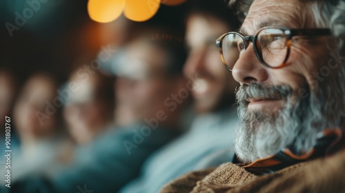 A group of people gather together indoors, relaxing comfortably under warm, ambient lighting, highlighting a sense of camaraderie and togetherness in a cozy setting.