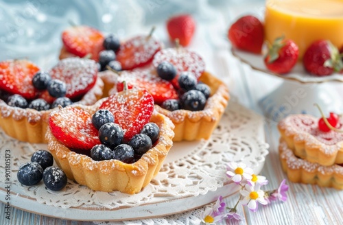 Lemon Tartlets With Berries