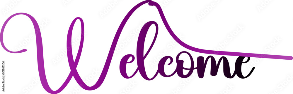 3d text gradient, Paper welcome confetti sign 3d text gradient, Paper welcome confetti sign