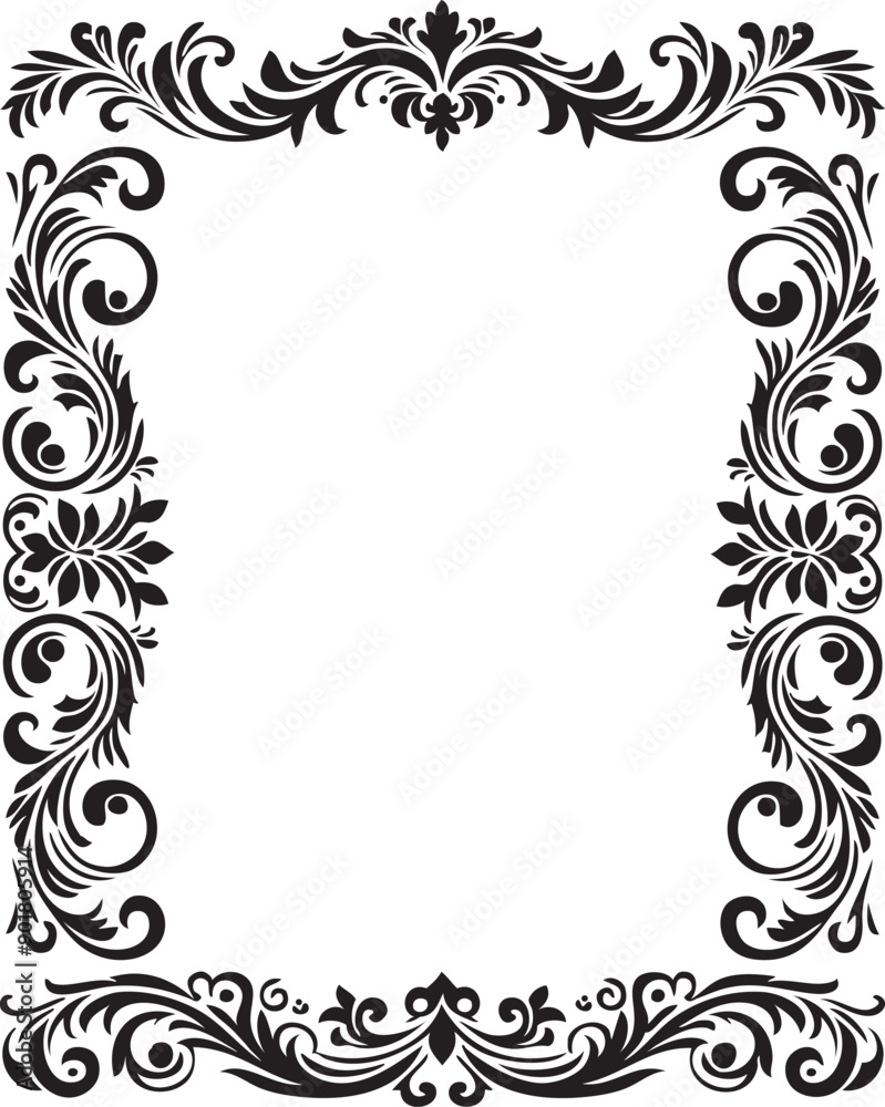 Ornament silhouette vector art illustration. floral vine, border, Black Elements Vector design. Ornament silhouette vector art illustration. floral vine, border, Black Elements Vector design.