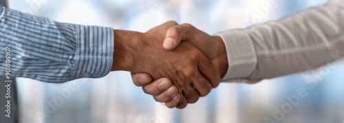 Business Handshake at Sunset