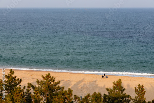 Wallpaper Mural 고요한 겨울 바다를 즐기는 사람들  Torontodigital.ca