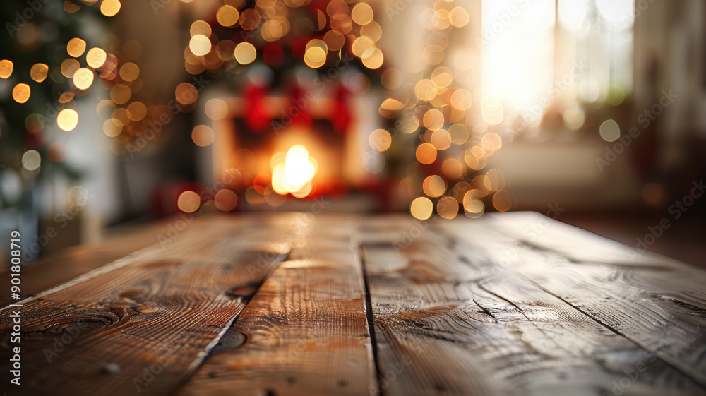 Living Room with Christmas Tree and Fireplace Living Room with Christmas Tree and Fireplace