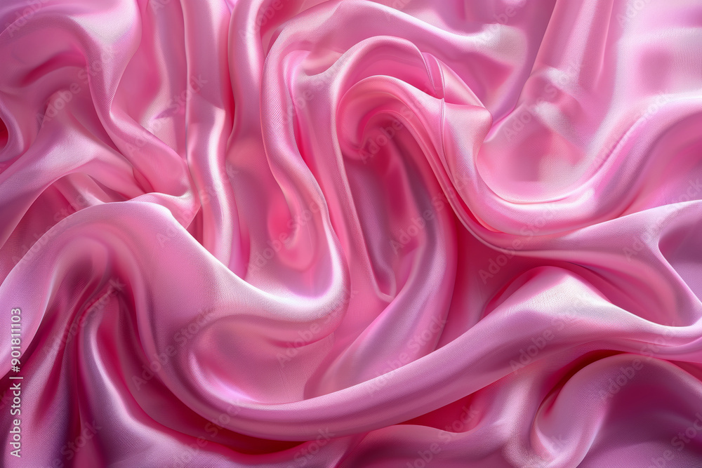Pink Silk Texture with Elegant Drapes Pink Silk Texture with Elegant Drapes