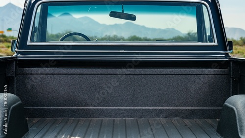 Black truck bed