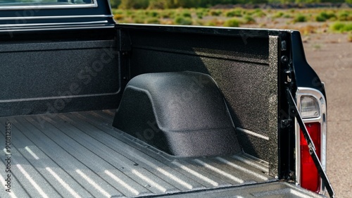 Black truck bed