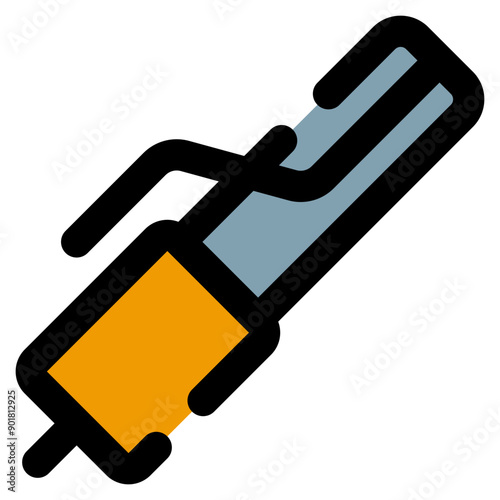 curling iron icon