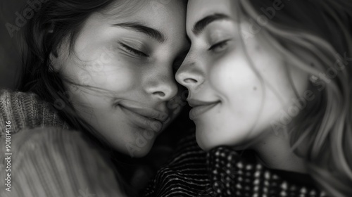 Two women resting together on the ground