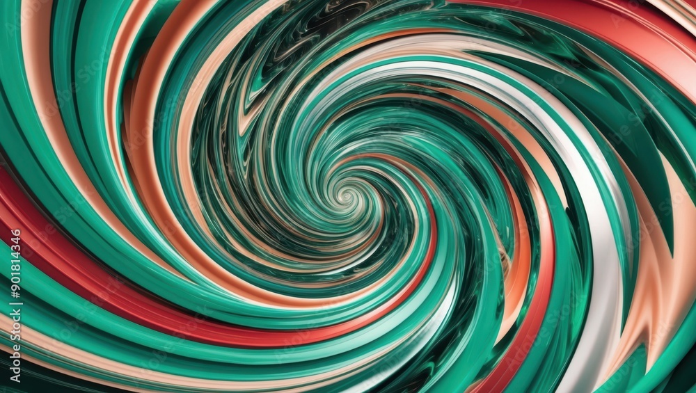 A swirl pattern in shades of green and peach, creating an abstract, modern and visually appealing artwork. A swirl pattern in shades of green and peach, creating an abstract, modern and visually appealing artwork.