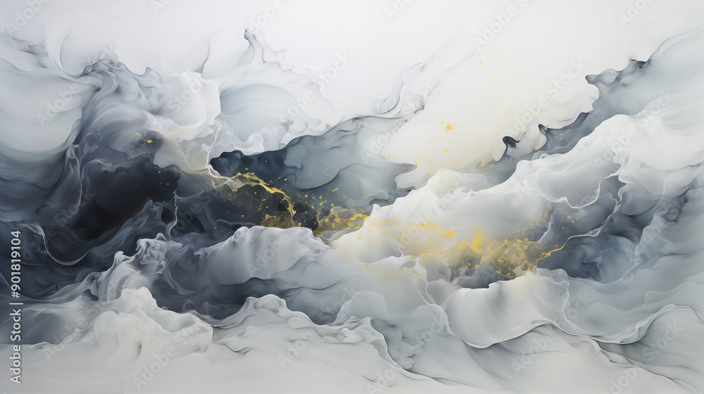 astarte.ai: Elegant Monochrome Abstract Painting with Gold Accents astarte.ai: Elegant Monochrome Abstract Painting with Gold Accents