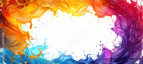 Energetic Paint Splashes Design