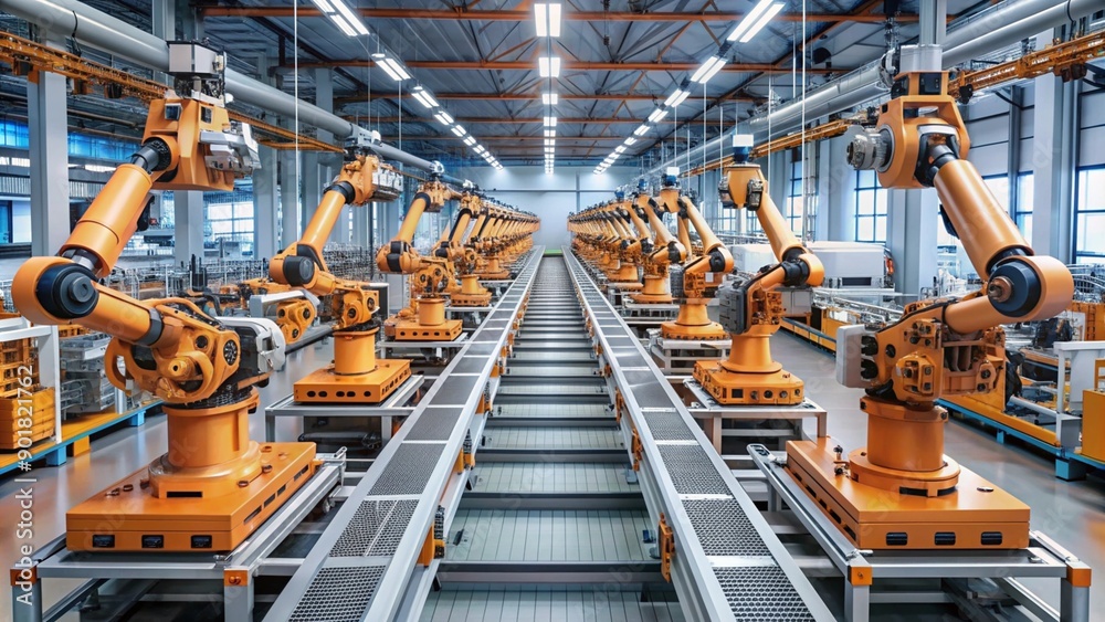 Efficient Automated Factory Robots in Action Efficient Automated Factory Robots in Action