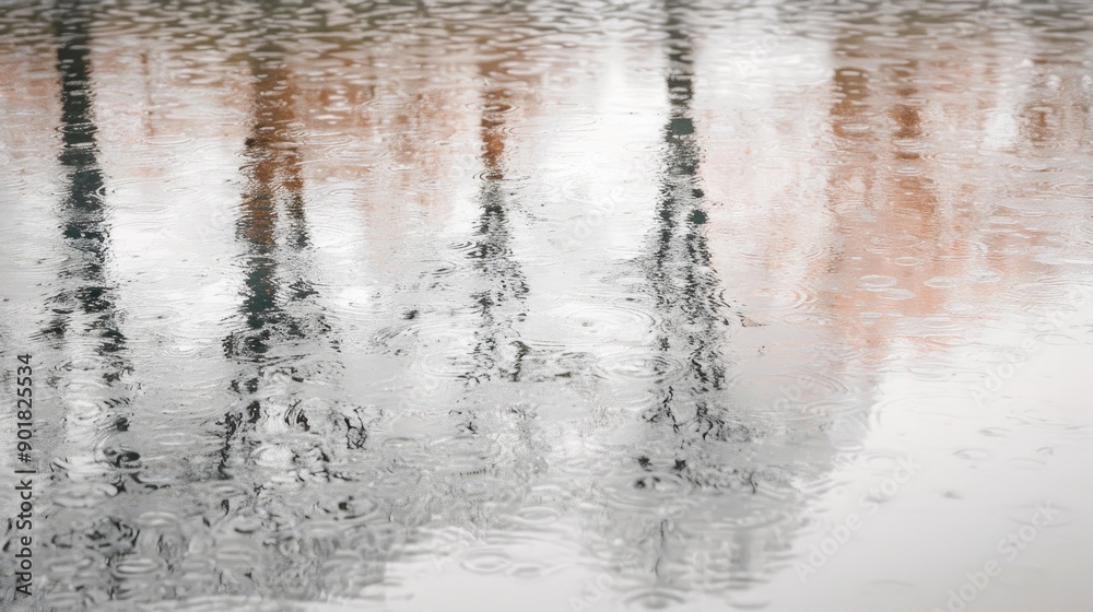 Blurred reflection on the water with technical imperfections and visual noise Blurred reflection on the water with technical imperfections and visual noise