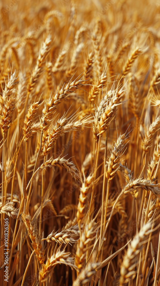 Fototapeta premium Detailed Texture of Golden Wheat Field