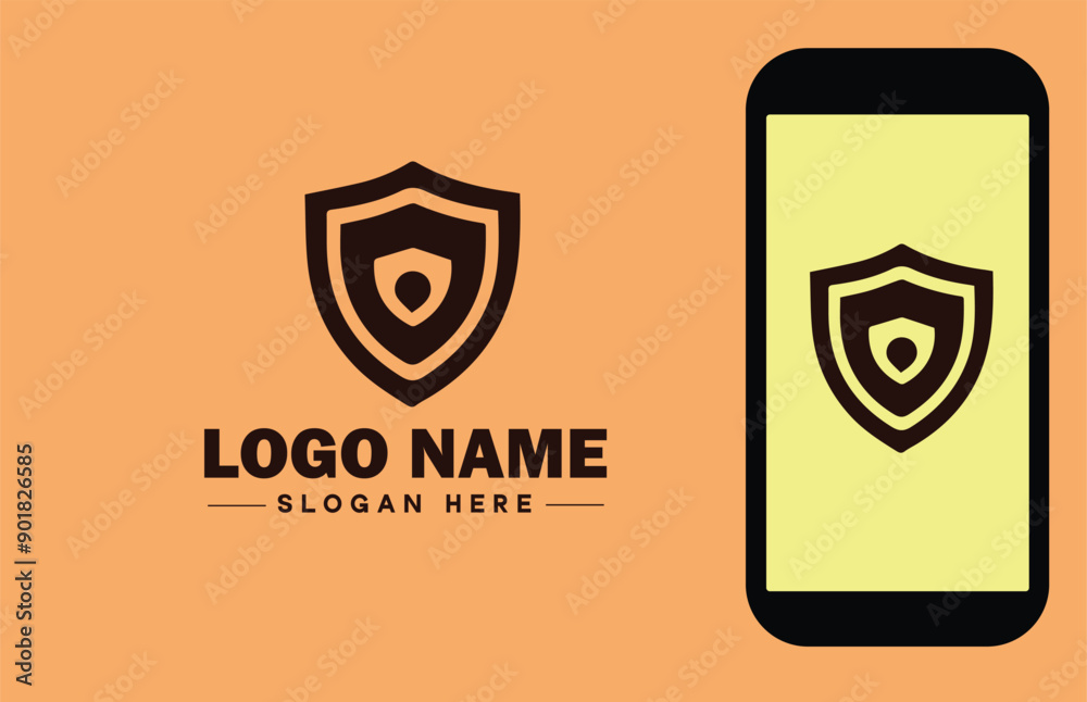Security company icon Security firm Security agency Security service flat logo sign symbol editable vector Security company icon Security firm Security agency Security service flat logo sign symbol editable vector