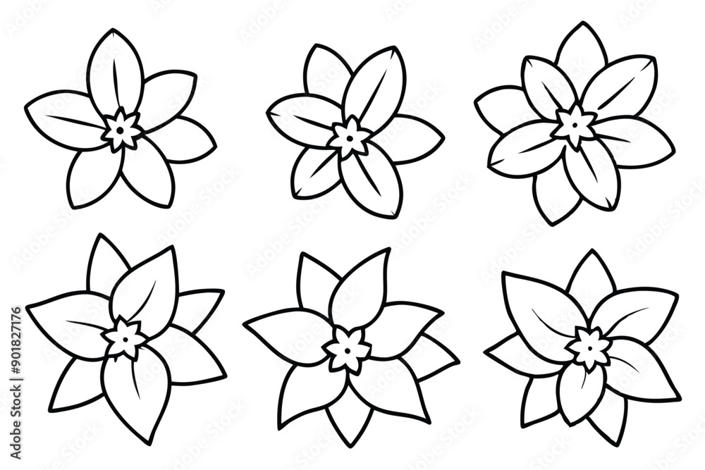 Obraz premium Jasmine line art illustration Design Concepts