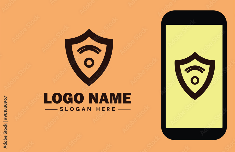 Security company icon Security firm Security agency Security service flat logo sign symbol editable vector Security company icon Security firm Security agency Security service flat logo sign symbol editable vector