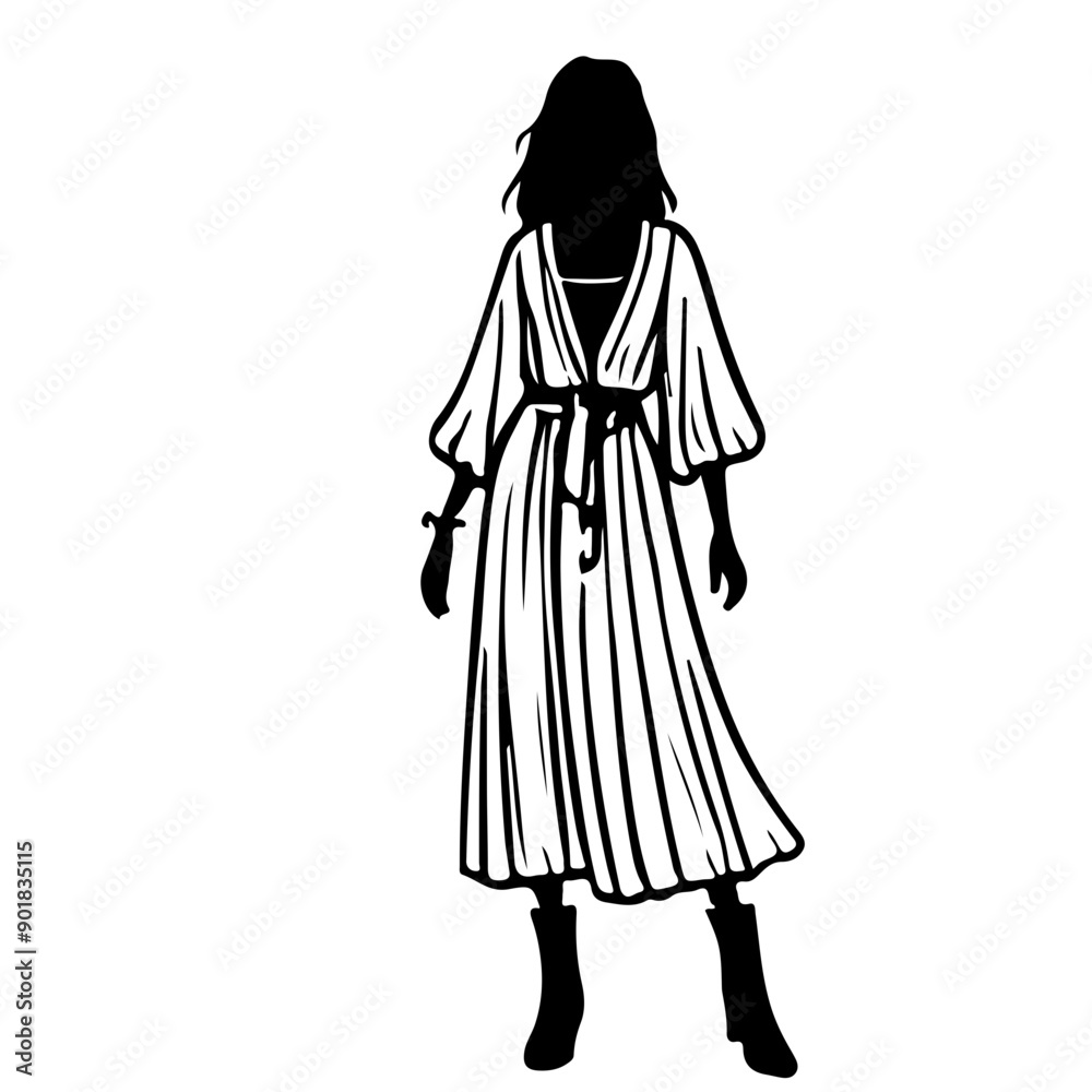 Stylish Women Silhouettes in Modern and Classic Outfits Stylish Women Silhouettes in Modern and Classic Outfits