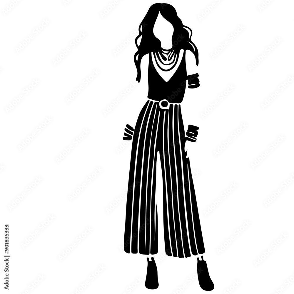 Stylish Women Silhouettes in Modern and Classic Outfits Stylish Women Silhouettes in Modern and Classic Outfits