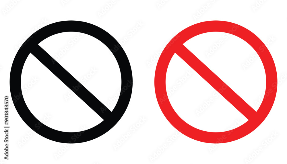 Ban sign isolated. vector banned symbol vector Ban sign isolated. vector banned symbol vector