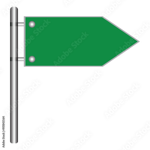 Road sign board,  Blank Dark green screen vector highway signboard.