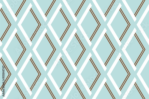 Seamless geometric rhombus pattern. Vector Illustration.