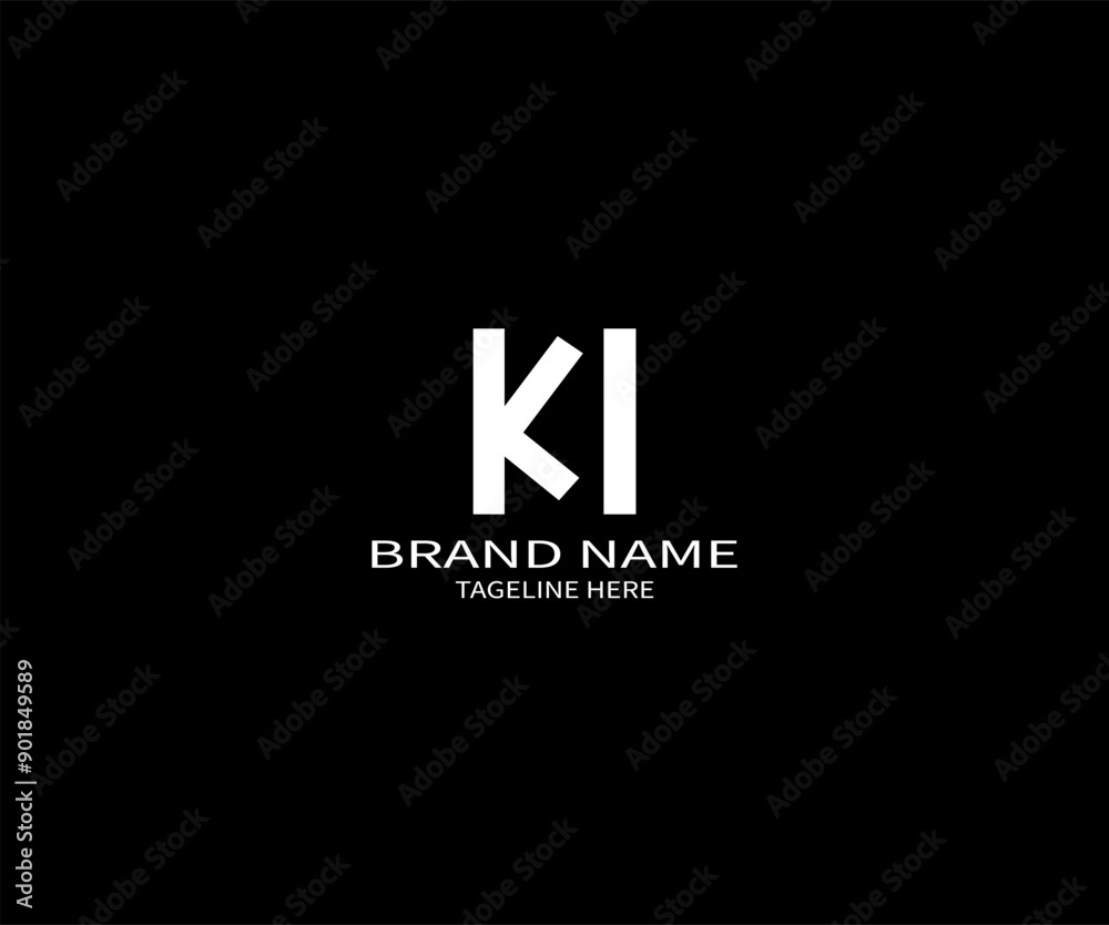 KI letter logo design on black background. KI creative initials letter logo concept. KI unique design KI letter logo design on black background. KI creative initials letter logo concept. KI unique design