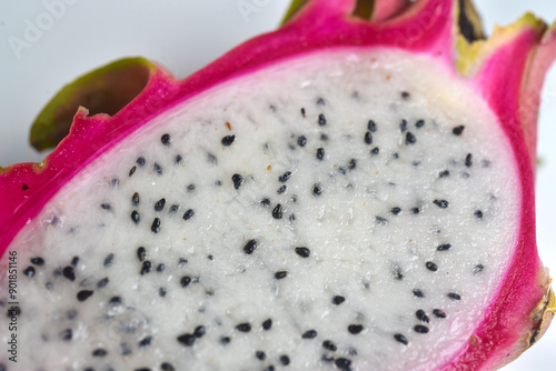 dragon fruit on white background