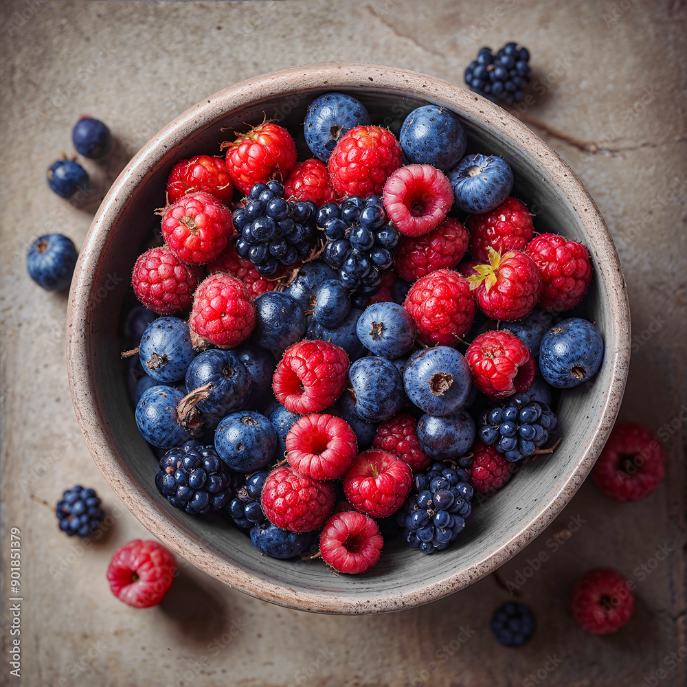A collection of mixed berries in a bowl