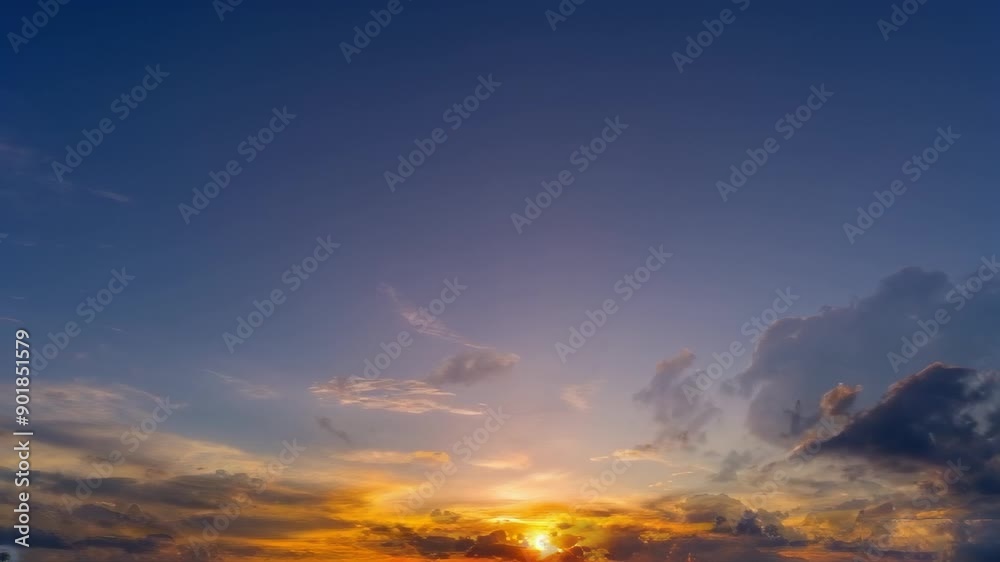Timelapse of clouds in sky during sunset