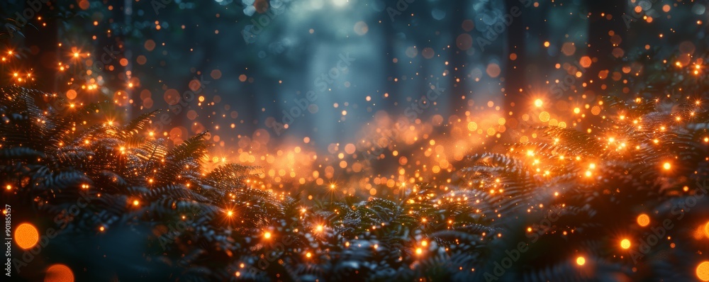 Enchanting Forest with Glowing Lights - A Dream Beyond Imagination Captured in a Mystical Woodland Setting Enchanting Forest with Glowing Lights - A Dream Beyond Imagination Captured in a Mystical Woodland Setting
