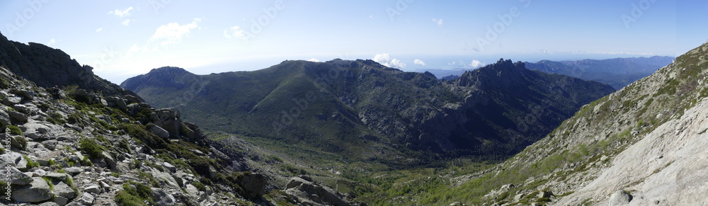Fototapeta premium hiking the beautiful GR20 trail in corsica