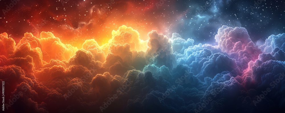 Fototapeta premium Ethereal Dreamscape: A Surreal Blend of Vivid Colors and Imagination Beyond Reality