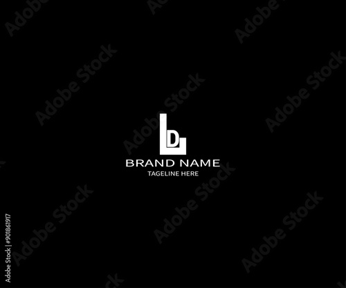 LD letter logo design on black background. LD creative initials letter logo concept. LD unique design.