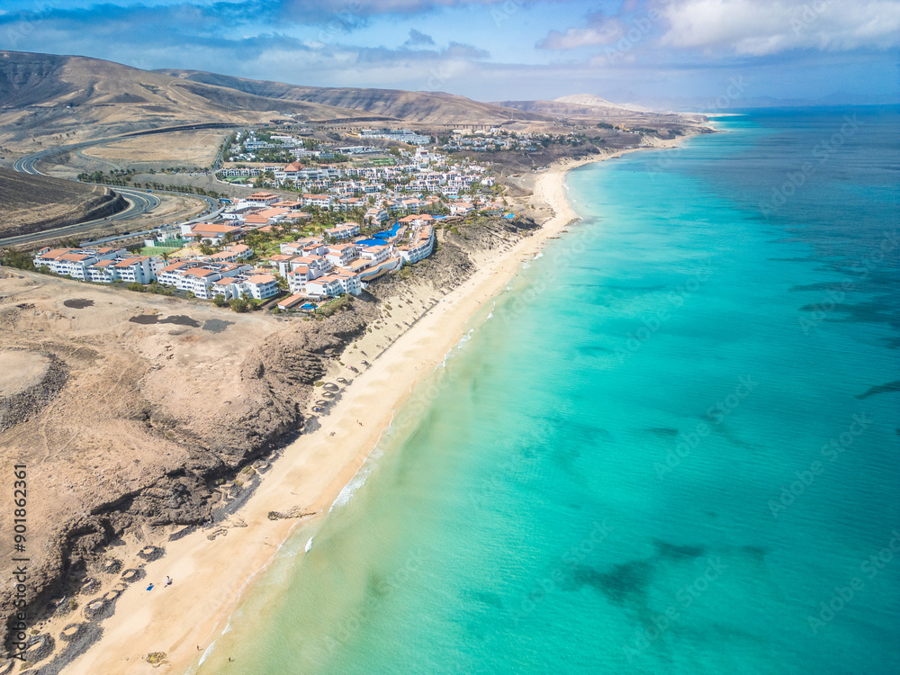 Aerial views of Butihondo and Jandia beach, Fuerteventura, Canary Islands Aerial views of Butihondo and Jandia beach, Fuerteventura, Canary Islands