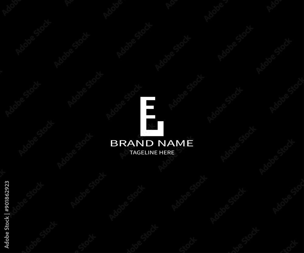 Fototapeta premium LE letter logo design on black background. LE creative initials letter logo concept. LE unique design.