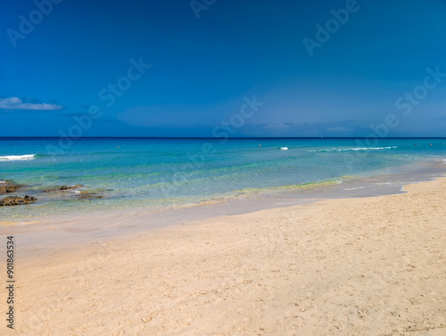 Aerial views of Butihondo and Jandia beach, Fuerteventura, Canary Islands