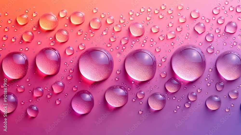 A cluster of droplets against a blush backdrop A cluster of droplets against a blush backdrop